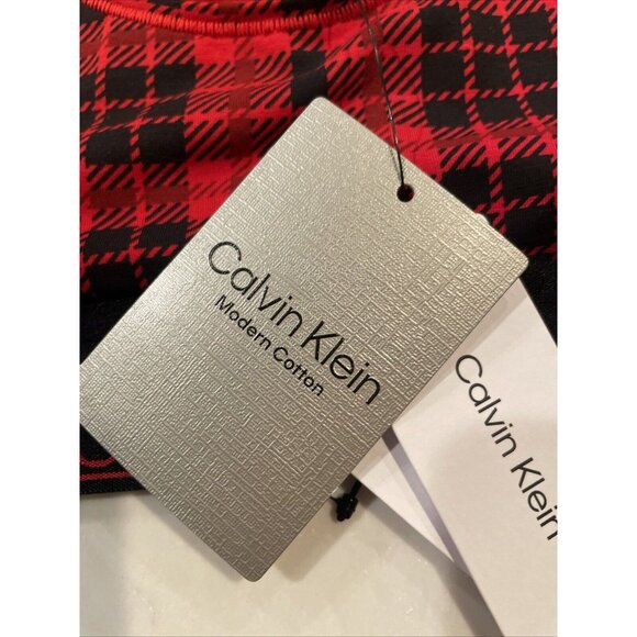 Calvin Klein Scotch Plaid Unlined Racerback Women's Bralette Bra XS NWT - Picture 3 of 4